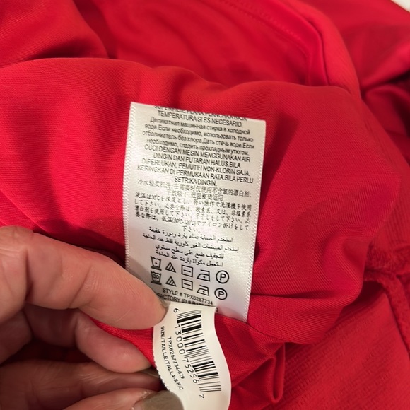 BCBGeneration Electric Red Long Dress Side Slit - Picture 8 of 9